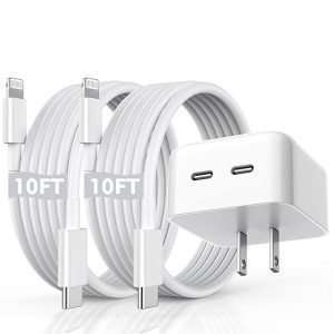 iPhone Fast Charger, 40W Dual USB-C Quick Wall Charger
