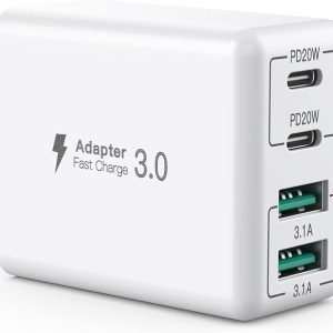USB C Wall Charger, 40W 4-Port USB C Charger